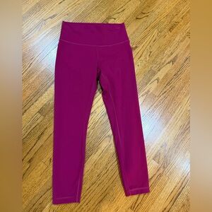 Lululemon Cranberry color Soft Leggings Sz 8